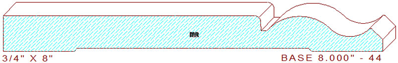 Baseboard 8" - 44 Baseboard 8" - 44