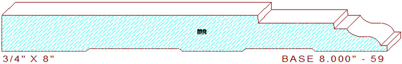 Baseboard 8" - 59 Baseboard 8" - 59