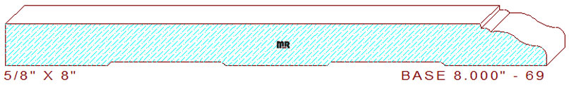 Baseboard 8" - 69 Baseboard 8" - 69