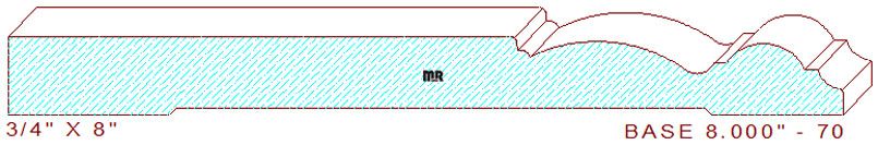 Baseboard 8" - 70 Baseboard 8" - 70