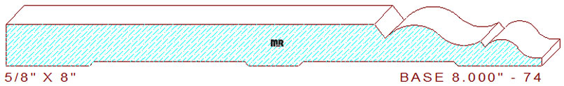 Baseboard 8" - 74 Baseboard 8" - 74