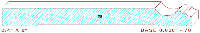Baseboard 8" - 78 Baseboard 8" - 78