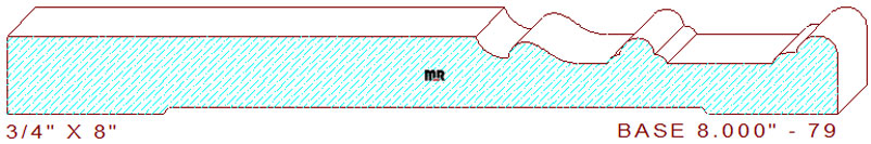 Baseboard 8" - 79 Baseboard 8" - 79