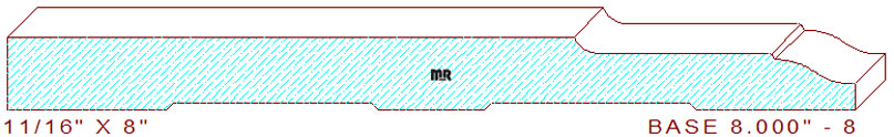 Baseboard 8" - 8 Baseboard 8" - 8