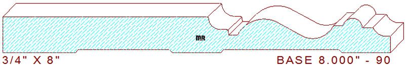 Baseboard 8" - 90 Baseboard 8" - 90
