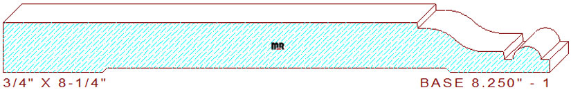 Baseboard 8-1/4" - 1 Baseboard 8-1/4" - 1