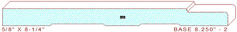 Baseboard 8-1/4" - 2 Baseboard 8-1/4" - 2