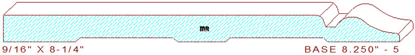 Baseboard 8-1/4" - 5 Baseboard 8-1/4" - 5