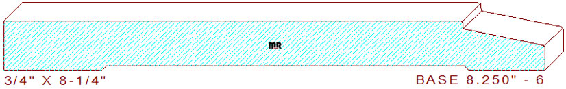 Baseboard 8-1/4" - 6 Baseboard 8-1/4" - 6