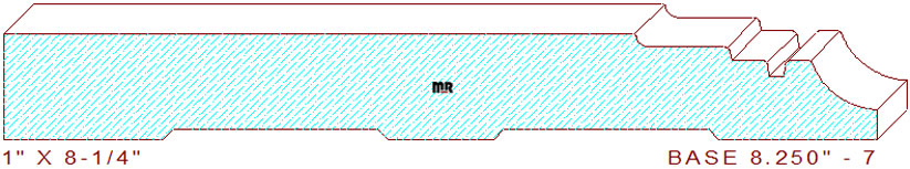 Baseboard 8-1/4" - 7 Baseboard 8-1/4" - 7