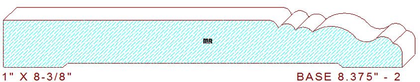 Baseboard 8-3/8" - 2 Baseboard 8-3/8" - 2