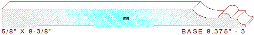 Baseboard 8-3/8" - 3 Baseboard 8-3/8" - 3