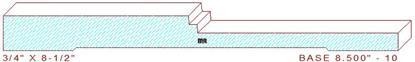 Baseboard 8-1/2" - 10 Baseboard 8-1/2" - 10