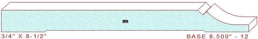 Baseboard 8-1/2" - 12 Baseboard 8-1/2" - 12