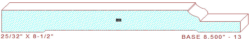 Baseboard 8-1/2" - 13