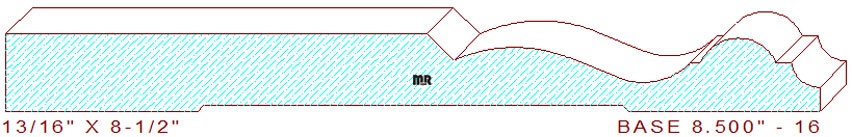 Baseboard 8-1/2" - 16 Baseboard 8-1/2" - 16