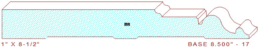 Baseboard 8-1/2" - 17 Baseboard 8-1/2" - 17
