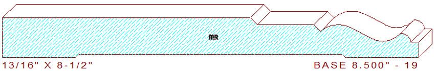 Baseboard 8-1/2" - 19 Baseboard 8-1/2" - 19
