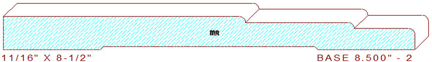 Baseboard 8-1/2" - 2 Baseboard 8-1/2" - 2