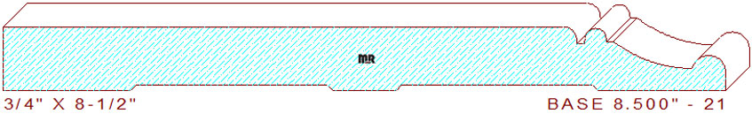 Baseboard 8-1/2" - 21 Baseboard 8-1/2" - 21