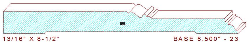 Baseboard 8-1/2" - 23 Baseboard 8-1/2" - 23