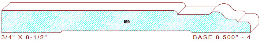 Baseboard 8-1/2" - 4