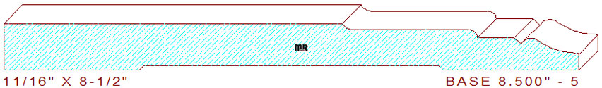 Baseboard 8-1/2" - 5 Baseboard 8-1/2" - 5