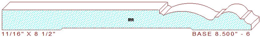 Baseboard 8-1/2" - 6