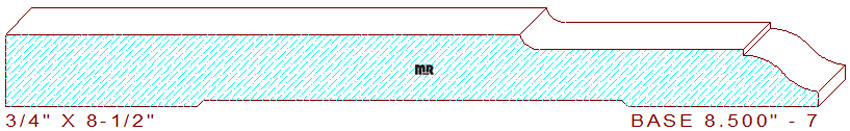 Baseboard 8-1/2" - 7 Baseboard 8-1/2" - 7
