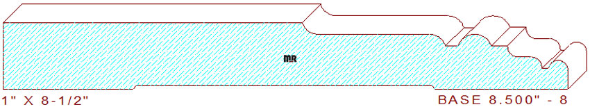 Baseboard 8-1/2" - 8 Baseboard 8-1/2" - 8