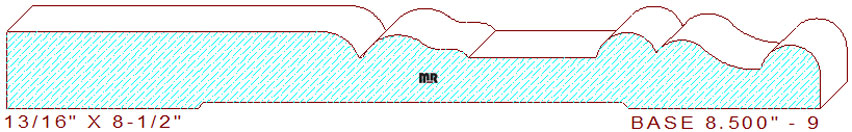 Baseboard 8-1/2" - 9 Baseboard 8-1/2" - 9