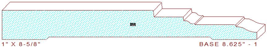 Baseboard 8-5/8" - 1