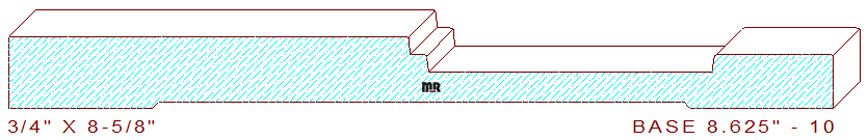 Baseboard 8-5/8" - 10 Baseboard 8-5/8" - 10
