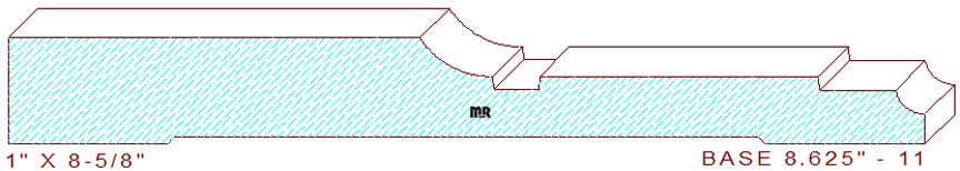 Baseboard 8-5/8" - 11 Baseboard 8-5/8" - 11