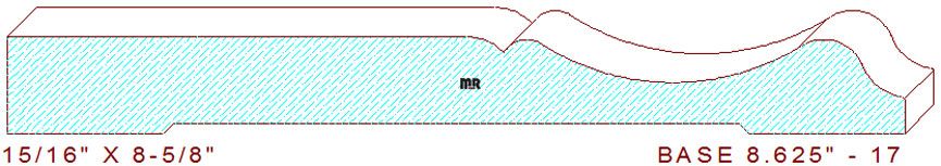 Baseboard 8-5/8" - 17 Baseboard 8-5/8" - 17