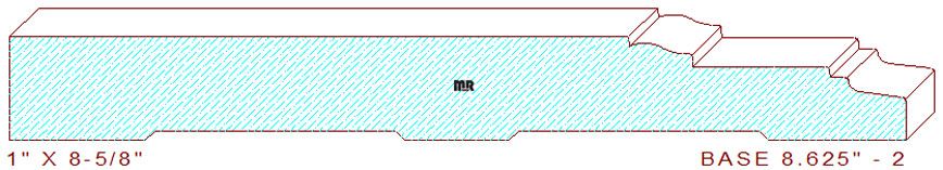 Baseboard 8-5/8" - 2 Baseboard 8-5/8" - 2