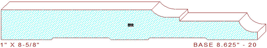 Baseboard 8-5/8" - 20 Baseboard 8-5/8" - 20