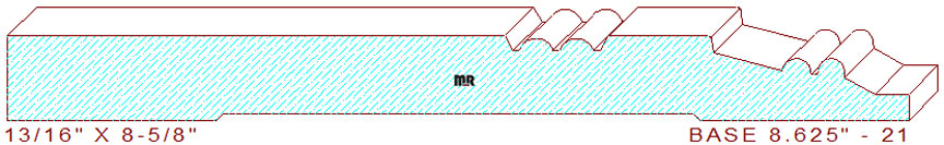 Baseboard 8-5/8" - 21 Baseboard 8-5/8" - 21