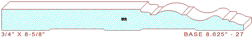 Baseboard 8-5/8" - 27 Baseboard 8-5/8" - 27