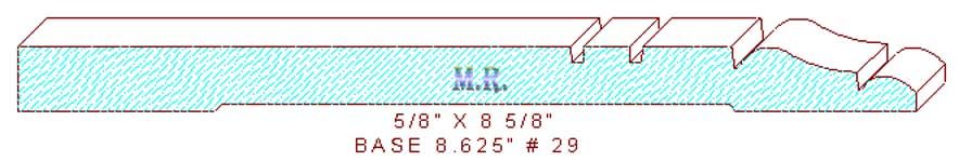 Baseboard 8-5/8" - 29 Baseboard 8-5/8" - 29