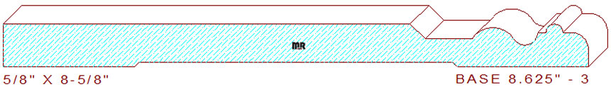 Baseboard 8-5/8" - 3 Baseboard 8-5/8" - 3
