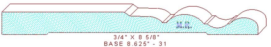 Baseboard 8-5/8" - 31