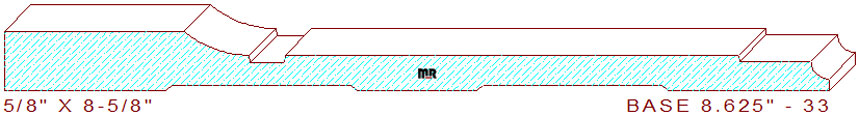 Baseboard 8-5/8" - 33 Baseboard 8-5/8" - 33