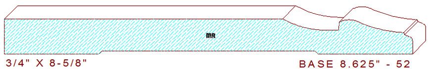 Baseboard 8-5/8" - 52 Baseboard 8-5/8" - 52