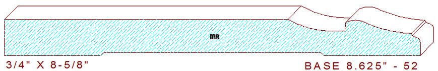 Baseboard 8-5/8" - 52