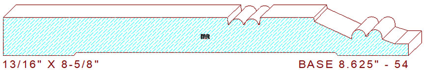 Baseboard 8-5/8" - 54 Baseboard 8-5/8" - 54