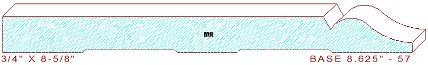 Baseboard 8-5/8" - 57 Baseboard 8-5/8" - 57