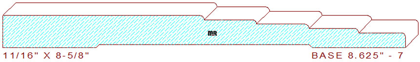 Baseboard 8-5/8" - 7