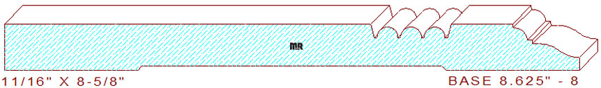 Baseboard 8-5/8" - 8 Baseboard 8-5/8" - 8