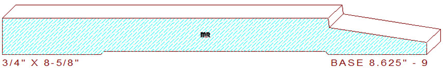 Baseboard 8-5/8" - 9